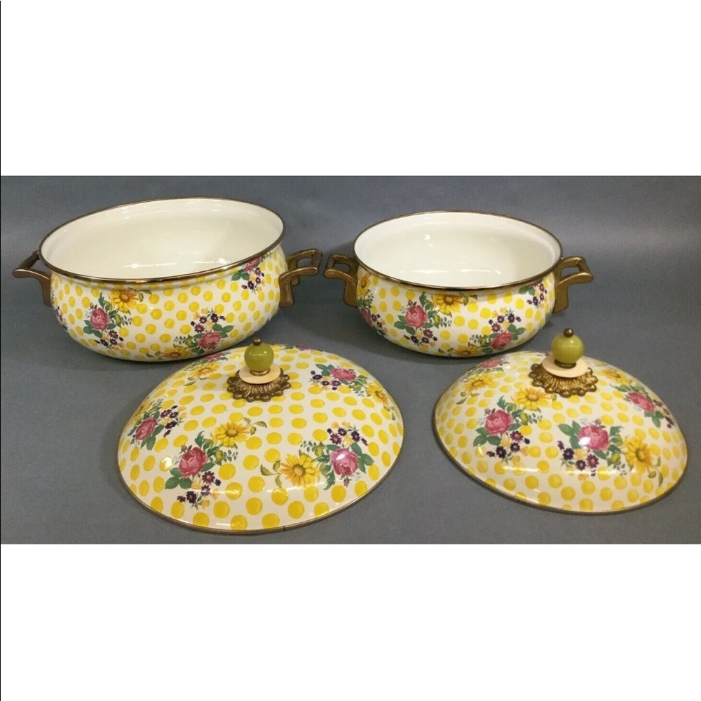 MacKenzie childs buttercup pans set of two